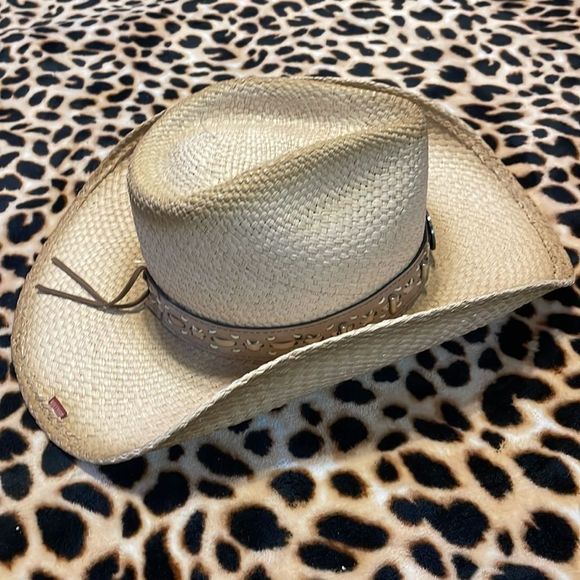 •BULLHIDE•REAL COWGIRL HAT. Excellent condition leather belt strap detai… - Picture 8 of 13